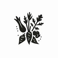 Vegetables logo icon silhouette plant ingredient.