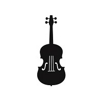 Violin logo icon cello white background performance.