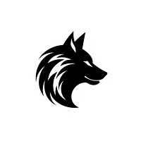 Wolf logo icon silhouette animal black.