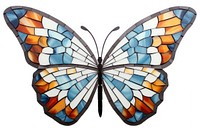 Mosaic tiles of butterfly animal insect nature.