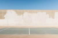 Tennis court outdoors wall architecture.