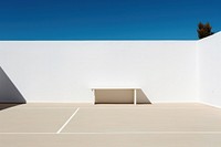 A tennis court wall architecture building.