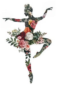 Person playing Ballet flower pattern dancing.