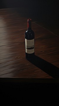 Wine bottle on table drink refreshment container.