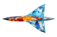 Mosaic tiles airplane aircraft glass shape.