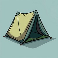 Cartoon of tent outdoors camping recreation.