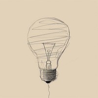 Hand drawn of light bulb drawing sketch lightbulb.
