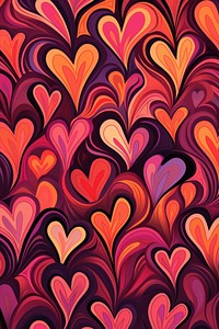 Heart pattern with different colors pink backgrounds creativity.