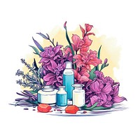 Aromatherapy spa painting drawing flower.