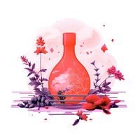 Aromatherapy spa painting bottle plant.