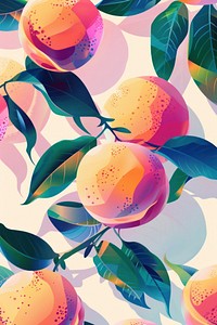 Colorful peach on contrast background art backgrounds fruit.