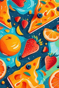 Colorful snack on contrast background art backgrounds painting.
