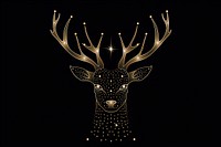 Minimal Constellation outline deer wildlife pattern animal.