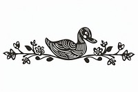 Divider doodle border duck pattern drawing animal.