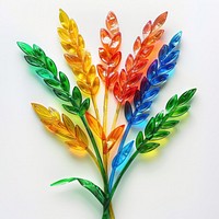 Wheat made from polyethylene plant leaf art.