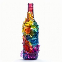 Wine bottle made from polyethylene white background refreshment celebration.