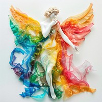 Angel made from polyethylene art representation creativity.