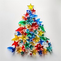 Christmas tree made from polyethylene celebration decoration creativity.