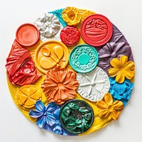 Coin made from polyethylene food confectionery creativity.