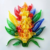 Corn made from polyethylene origami flower plant.