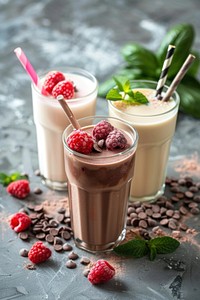 Photo of vegan milks dessert drink cream.