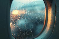 Heavy steamed fogged window backgrounds airplane.