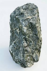 Stone sland mineral rock white background.