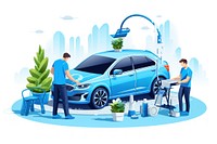 Washing a car cleaning vehicle adult.