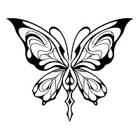 Illustration of a stunning butterfly pattern cartoon sketch.