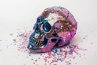 Skull confetti glitter celebration.