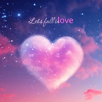 Let's fall in love quote Facebook post template