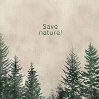 Save nature quote Facebook post template
