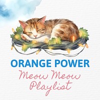 Cat playlist quote Facebook post template
