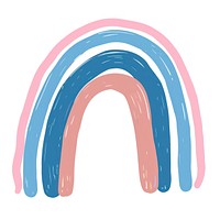 Blue and pink rainbow illustration outdoors weaponry nature.