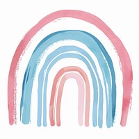 Blue and pink rainbow illustration architecture arched.