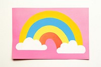 Rainbow paper art painting.