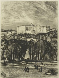 The Royal Palace, Madrid by Joseph Pennell