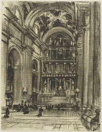 The High Altar, Escorial by Joseph Pennell
