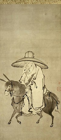 The Poet Du Fu Riding a Donkey by Kanô Shigenobu