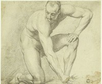 Male Nude Stooping by Joseph Mallord William Turner