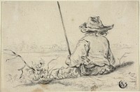 Fisherman on Bank by Jacob van Strij
