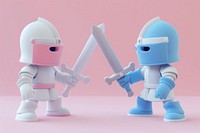 3d cartoon rendering knight battle person helmet human.