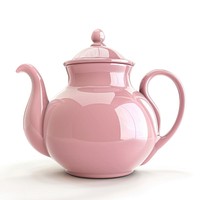 Elegant pink ceramic teapot
