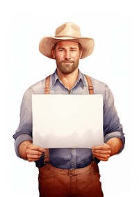 Farmer portrait standing holding.