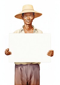 South east asian farmer portrait standing holding.