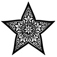 Star pattern stencil symbol.