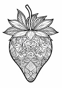 Strawberry illustrated graphics drawing.