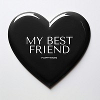 My best friend black button pin