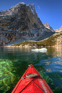Kayaking mountain scenery kayak.