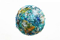 Earth made from plastic astronomy universe sphere.